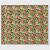 Caladium Wrapping Paper in Red & Green Geschenkpapier (Flach)