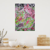 caladiums_Pflanze_painting Poster (Küche)
