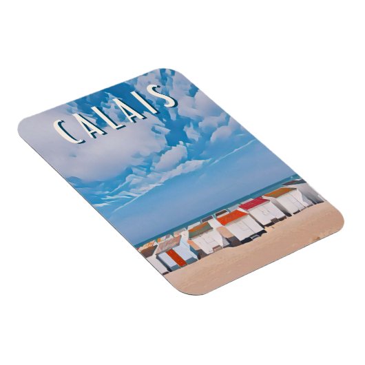 Calais Foto Vintage Magnet (Rechte Seite)