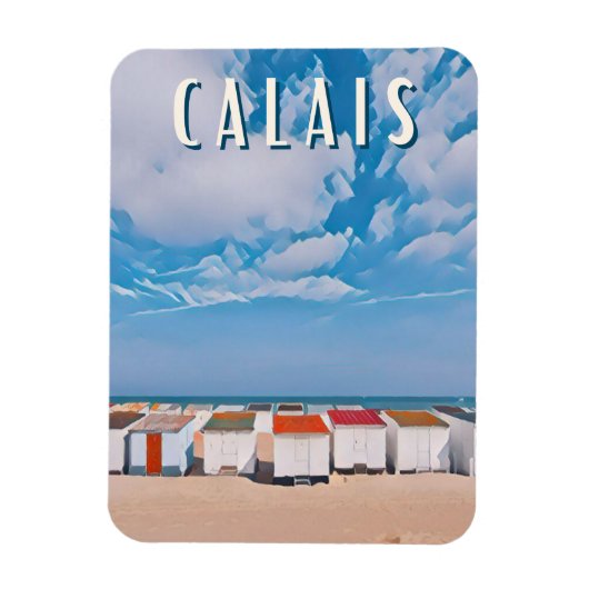 Calais Foto Vintage Magnet (Vertikal)