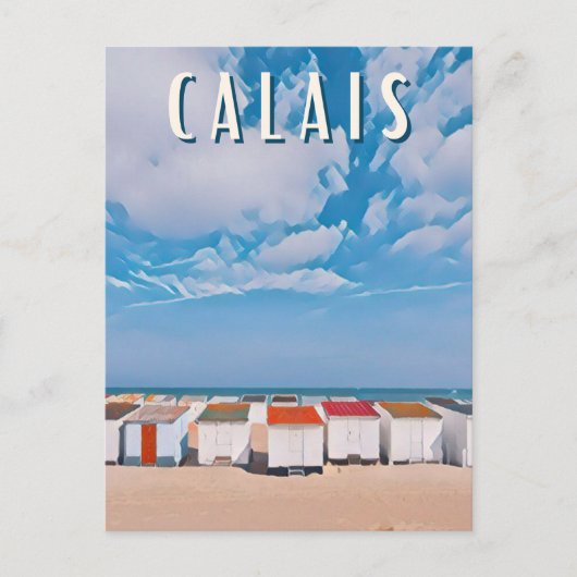 Calais Foto Vintage Postkarte (Vorderseite)