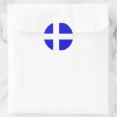 Calais, französische Flagge Runder Aufkleber (Tasche)