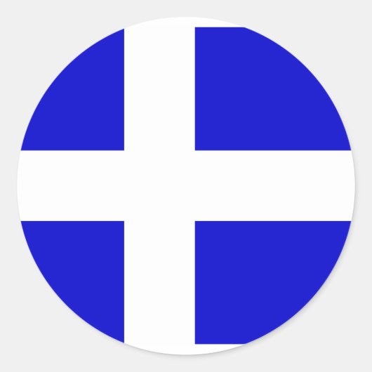 Calais, französische Flagge Runder Aufkleber (Vorderseite)