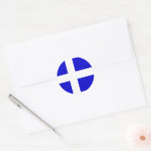 Calais, französische Flagge Runder Aufkleber (Umschlag)