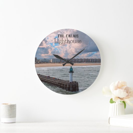 Calais Leuchtturm mit Wasser I Akrylwand Uhr (Zuhause)
