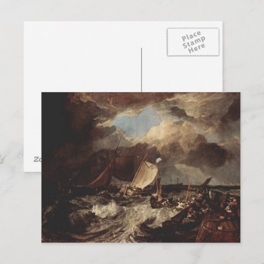 Calais Pier Postkarte (Vorne/Hinten)