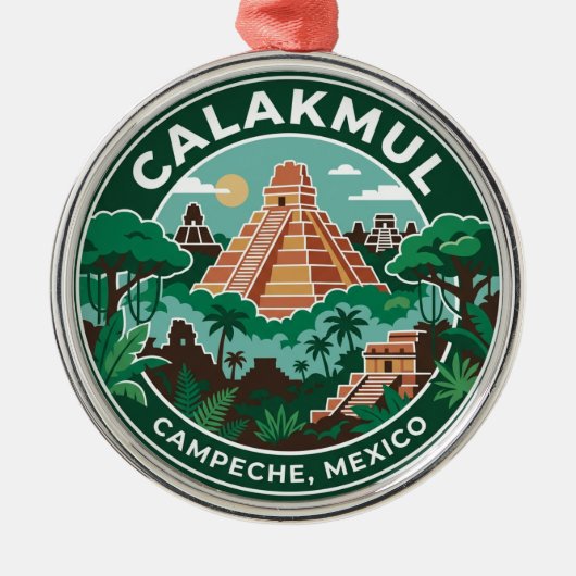 Calakmul Mexiko Ornament Aus Metall (Vorne)