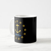 Calamari Rhode Island Flag Kaffeetasse (Vorderseite Links)
