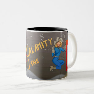Calamity Jane B-24 Nasen-Kunst (Vintage-Rumpf) Zweifarbige Tasse