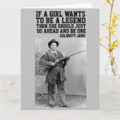 CALAMITY JANE COWGIRL BIRTHDAY GREETING CARDS KARTE (Gelbe Blume)