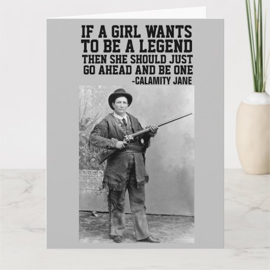CALAMITY JANE COWGIRL BIRTHDAY GREETING CARDS KARTE (Vorderseite)
