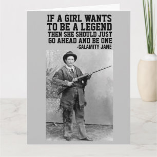 CALAMITY JANE COWGIRL GEBURTSTAGS-GRUßKARTE KARTE