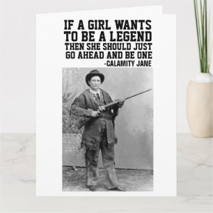 CALAMITY JANE COWGIRL GEBURTSTAGS-GRUßKARTE KARTE