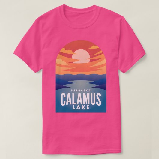 Calamus Lake NB Retro Sunset T-Shirt (Design vorne)