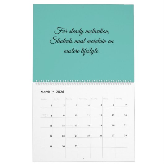 Calander 2024 Motivierend Zitate von Bhagawad Gita Kalender (Mär 2026)