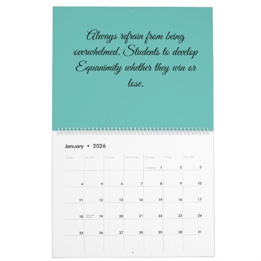 Calander 2024 Motivierend Zitate von Bhagawad Gita Kalender (Jan 2026)