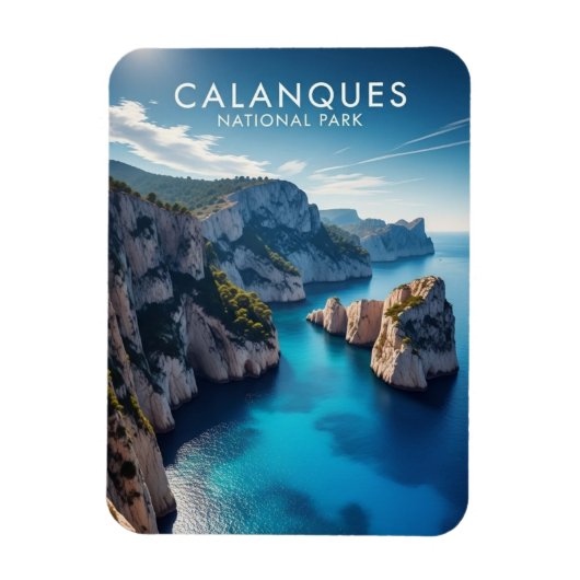 Calanques Nationalpark Frankreich Reise Magnet (Vertikal)