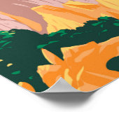 Calanques Nationalpark Frankreich Vintag Poster (Ecke)