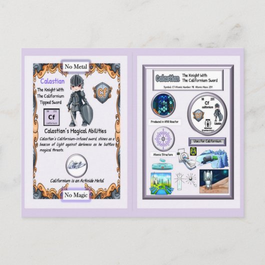 Calastian - Ritter Californium Sword Postkarte (Rückseite)