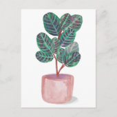 Calathea Gebet Pflanze Wasserfarbe Postkarte (Vorderseite)