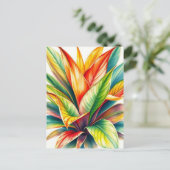 Calathea Gebet Wasserfarbe Postkarte (Stehend Vorderseite)