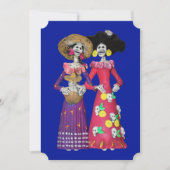 Calavera Amigas Einladung (Vorderseite)