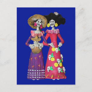 Calavera Amigas Postkarte