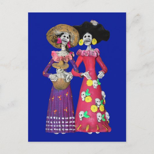Calavera Amigas Postkarte (Vorderseite)