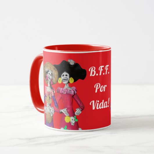 Calavera Amigas Tasse (Vorderseite Links)