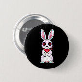Calavera Bunny Rabbit Zucker-Schädel-Tag Der Button (Vorne & Hinten)