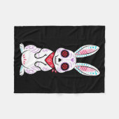 Calavera Bunny Rabbit Zucker-Schädel-Tag Der Fleecedecke (Vorderseite (Horizontal))