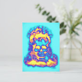 Calavera Calabera farblose Postkarte (Stehend Vorderseite)