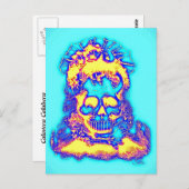 Calavera Calabera farblose Postkarte (Vorne/Hinten)