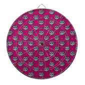 Calavera Cat Art Pattern Dartscheibe (vorne)