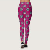 Calavera Cat Art Pattern Leggings (Rückseite)