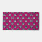 Calavera Cat Art Pattern Schreibtischunterlage (Vorderseite)