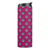 Calavera Cat Art Pattern Thermosbecher (Nach links gedreht)