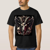 Calavera del Macho Cabrío con Alas - Diseño Intrép T-Shirt (Vorderseite)