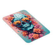 Calavera Floral Colorida Magnet (Rechte Seite)