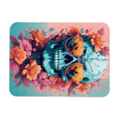 Calavera Floral Colorida Magnet (Horizontal)