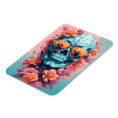 Calavera Floral Colorida Magnet (Linke Seite)