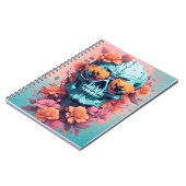Calavera Floral Colorida Notizblock (Linke Seite)