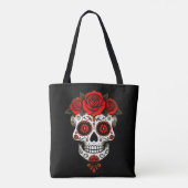 Calavera Florale - Die Kunst des Todes an der Tür Tasche (Rückseite)