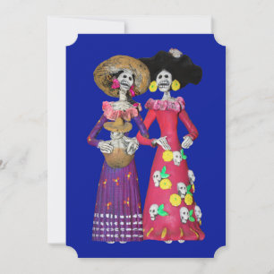 Calavera Freundinnen Tag der Toten Party Einladung