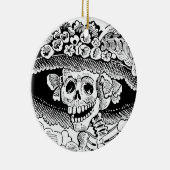 Calavera Garbancera (Catrina) durch José Posada Keramikornament (Rechts)