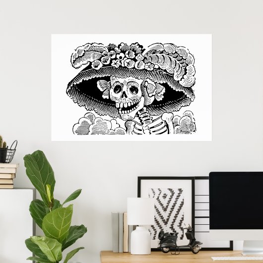 Calavera Garbancera von José Guadalupe Posada Poster (Heimbüro)