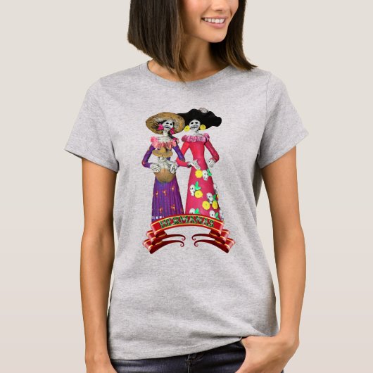 Calavera Hermanas T-Shirt (Vorderseite)