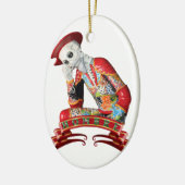 Calavera Hombre Keramik Ornament (Links)