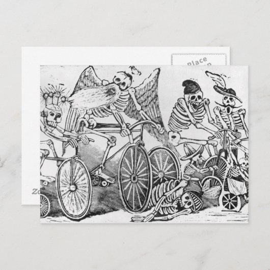 Calavera im 20. Jahrhundert Postkarte (Vorne/Hinten)