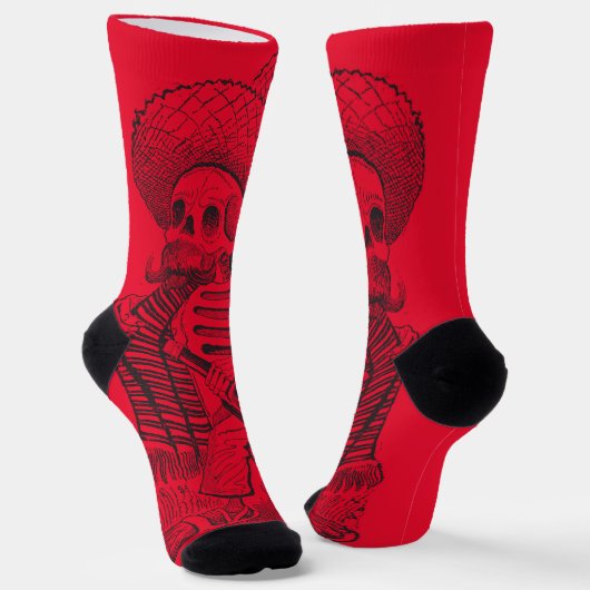Calavera in Red Socken (Gewinkelt)